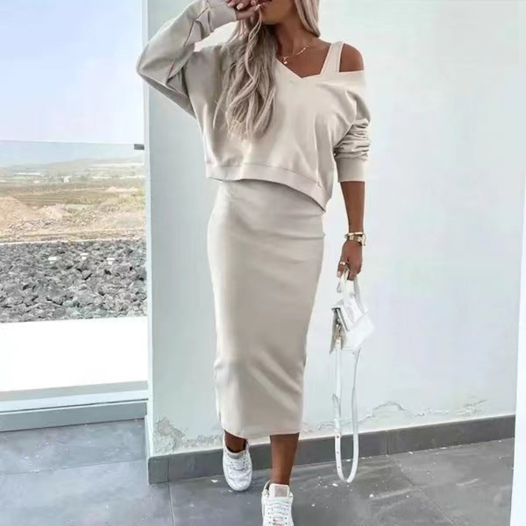 Emilie™ | Elegant To-delt Kjolesæt