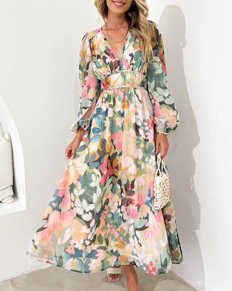 Natalie™ - Elegant Maxi Floral Kjole