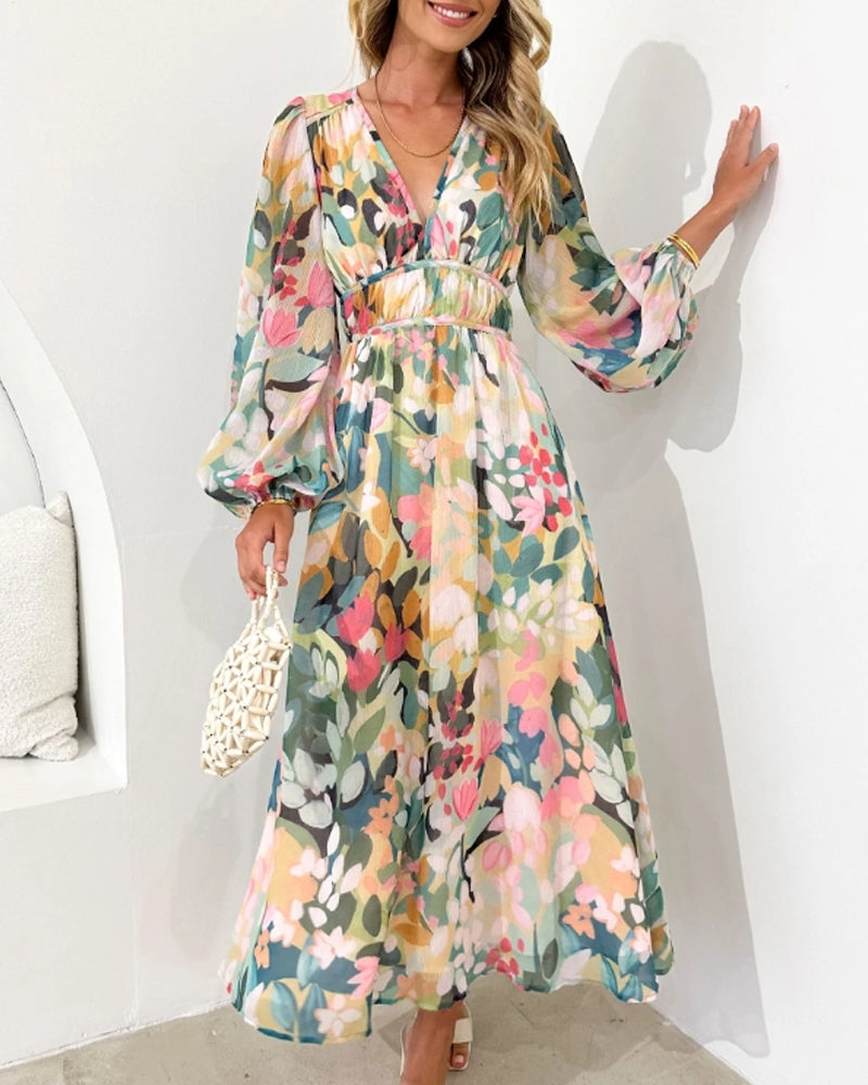 Natalie™ - Elegant Maxi Floral Kjole